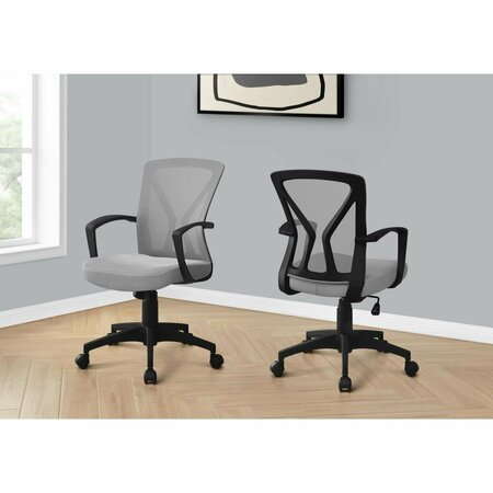 DAPHNES DINNETTE Grey & Black Base on Castors Office Chair DA3602516